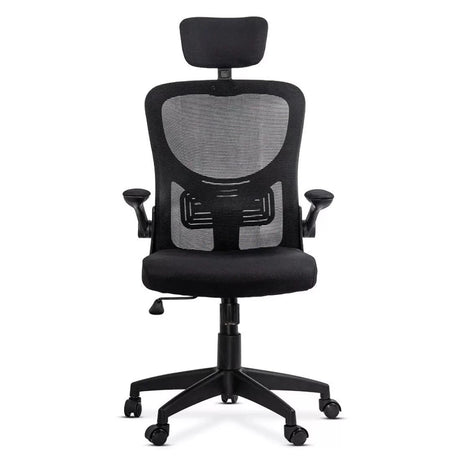 Scaun birou stofa sezut buretat spatar plasa brate rabatabile OFF635 Aero Biz NEGRU