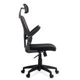 Scaun birou stofa sezut buretat spatar plasa brate rabatabile OFF635 Aero Biz NEGRU