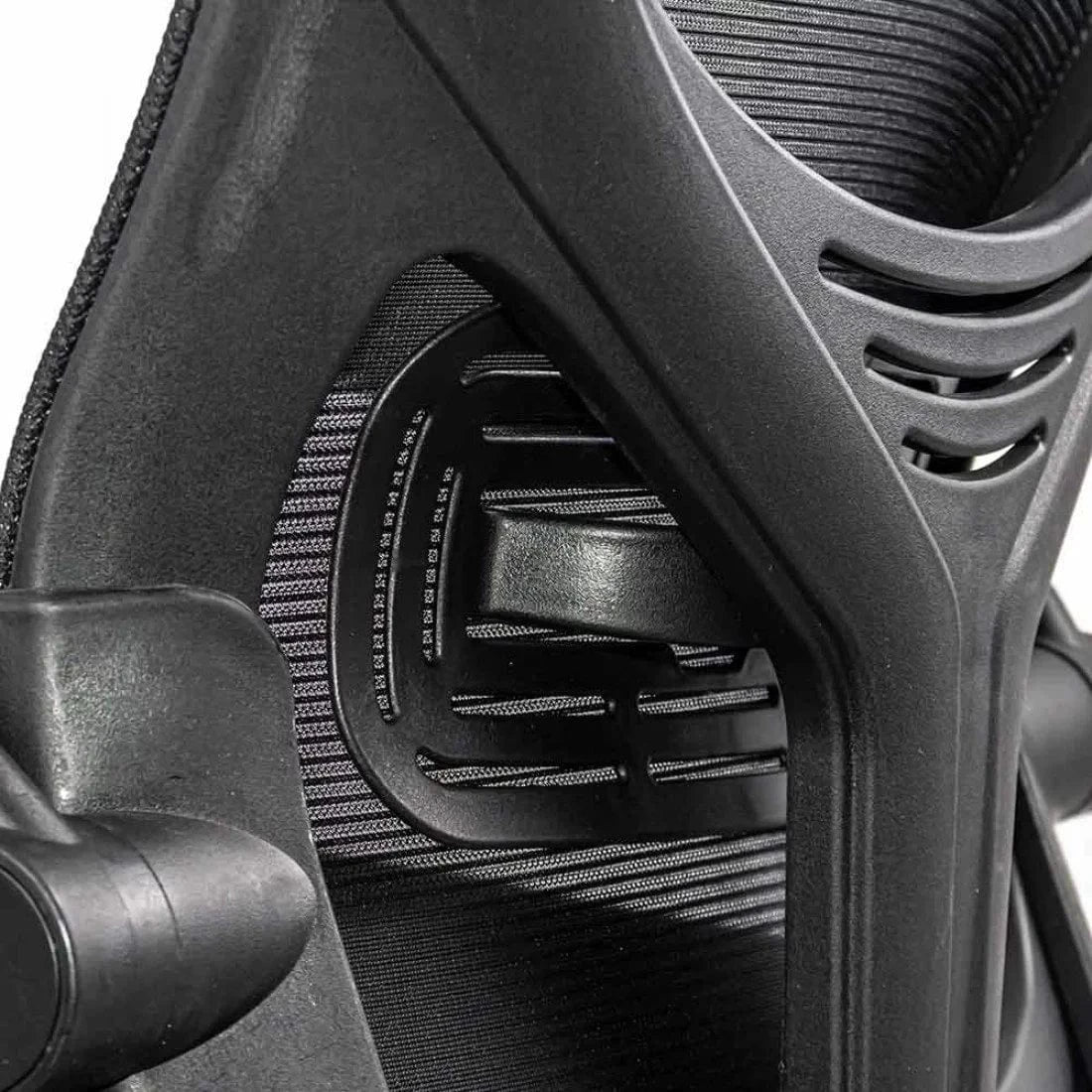 Scaun birou stofa sezut buretat spatar plasa brate rabatabile OFF635 Aero Biz NEGRU