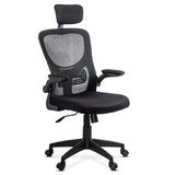 Scaun birou stofa sezut buretat spatar plasa brate rabatabile OFF635 Aero Biz NEGRU