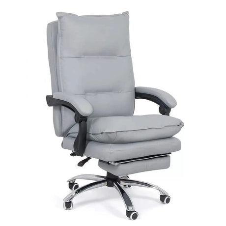 Scaun de birou extensibil reclinabil 135 grade piele OFF419 Ocean Sail GRI DESCHIS