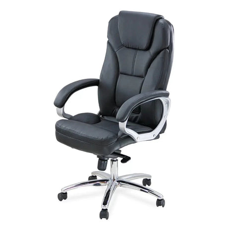 Scaun directorial piele mecanism balans multiblock OFF5850 Summit NEGRU