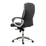 Scaun executiv piele naturala mecanism balans multiblock OFF5860 Genuine NEGRU