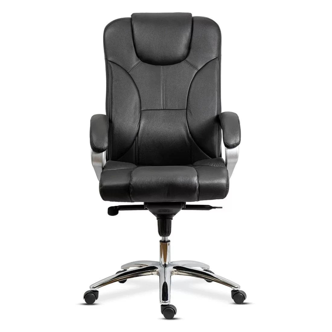 Scaun executiv piele naturala mecanism balans multiblock OFF5860 Genuine NEGRU