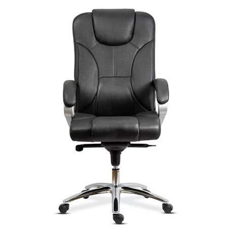 Scaun executiv piele naturala mecanism balans multiblock OFF5860 Genuine NEGRU