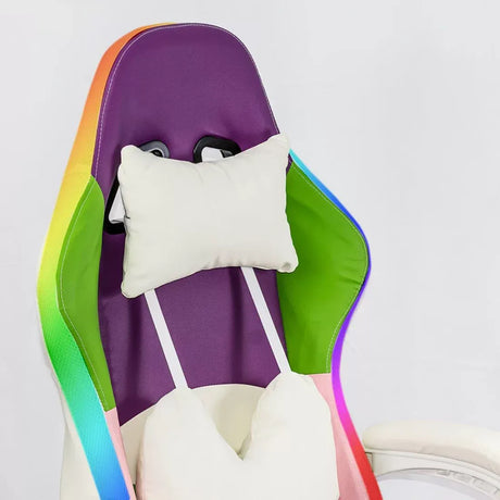 Scaun gaming multicolor piele rabatabil led RGB OFF298 Anime