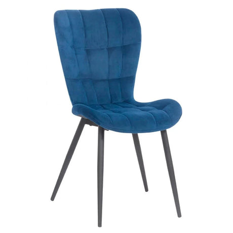 Scaun bucatarie stofa albastru cadru antracit BUC247 Chateau Azul