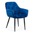 Scaun catifea albastru picioare metal BUC257 Estate