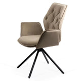 Scaun catifea rotativ cadru metalic negru BUC0224 Chester
