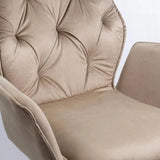 Scaun catifea rotativ cadru metalic negru BUC0224 Chester