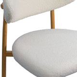 Scaun dining stofa buretat cadru metalic natur BUC283 Cushy