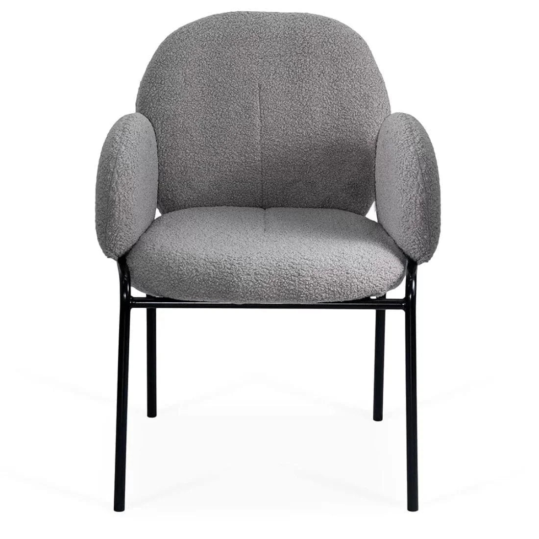 Scaun dining stofa buretat cadru metalic negru BUC281 City