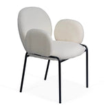 Scaun dining stofa buretat cadru metalic negru BUC281 City