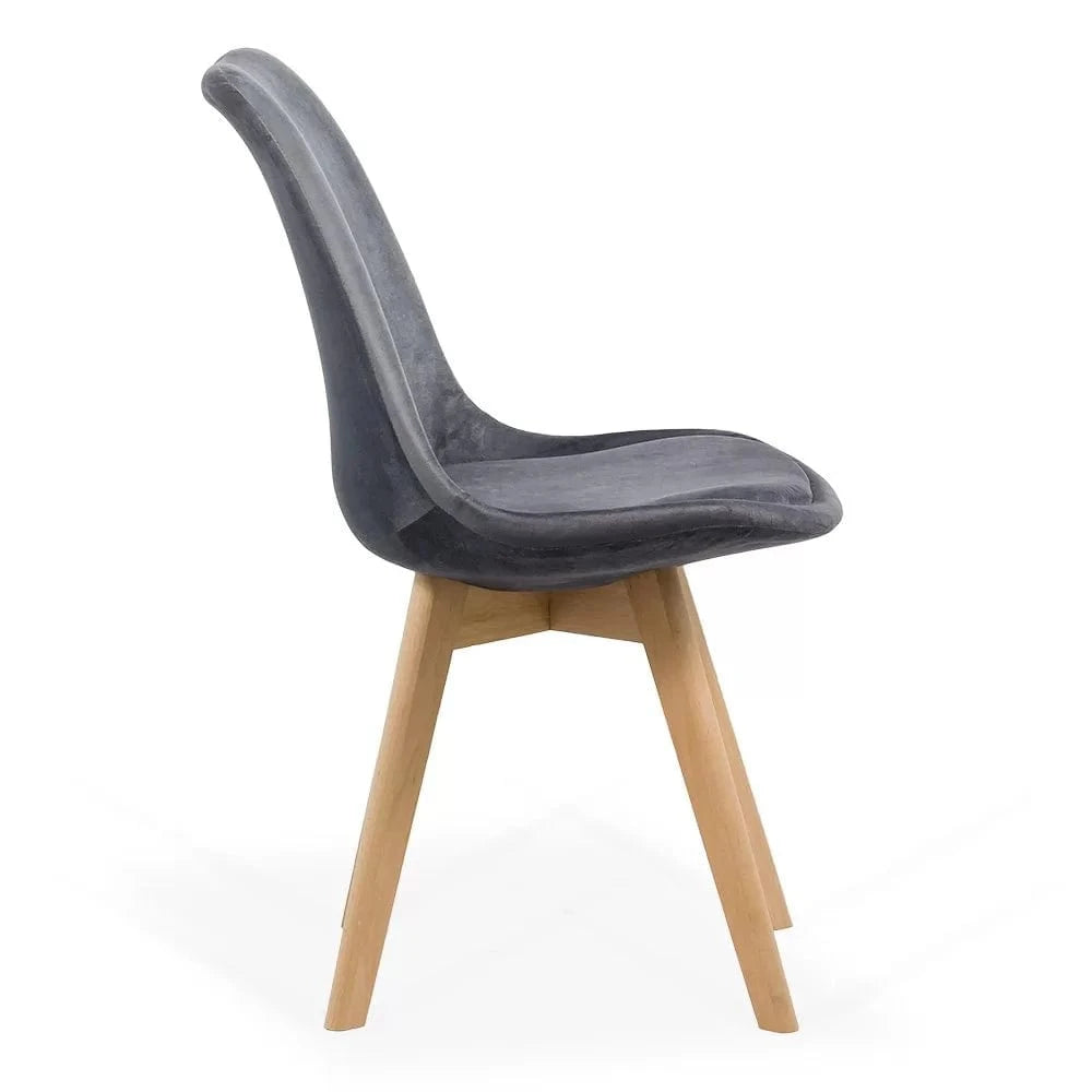 Scaun living catifea buretat cadru lemn fag BUC242V Iceland