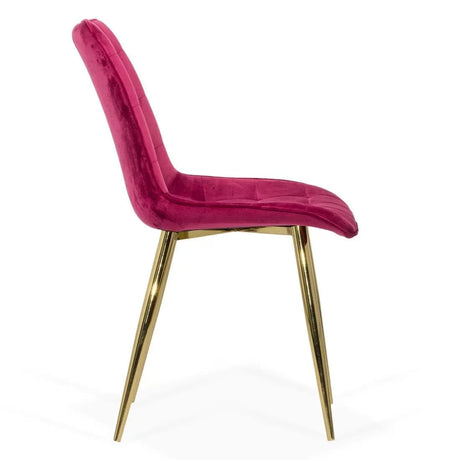 Scaun living catifea buretat cadru metalic auriu BUC252 Gold