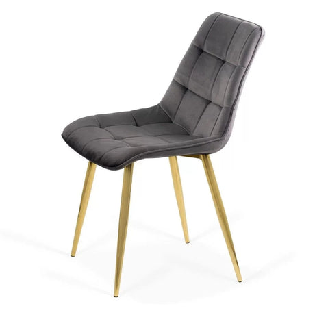 Scaun living catifea buretat cadru metalic auriu BUC252 Gold