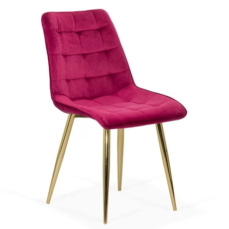 Scaun living catifea buretat cadru metalic auriu BUC252 Gold VISINIU