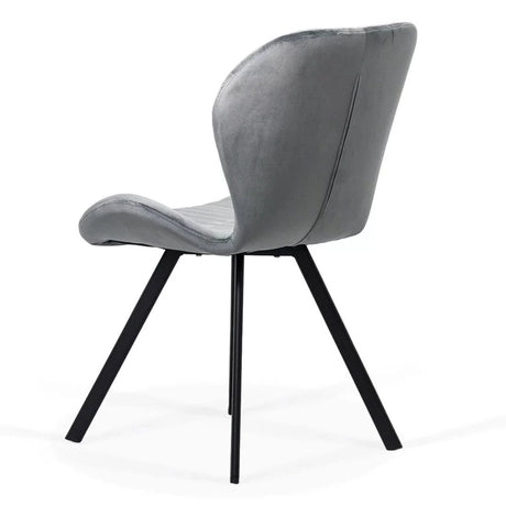 Scaun living catifea buretat cadru metalic negru BUC248 Roi