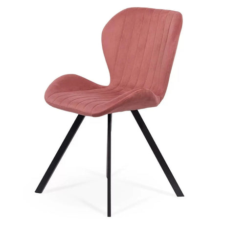 Scaun living catifea buretat cadru metalic negru BUC248 Roi