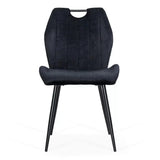 Scaun living catifea buretat cadru otel negru BUC204 Oaks