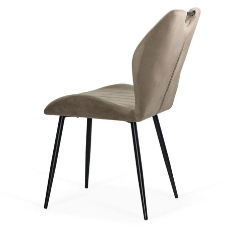 Scaun living catifea buretat cadru otel negru BUC204 Oaks