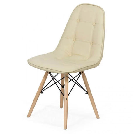 Scaun living piele buretat cadru lemn fag BUC232 Mediterana