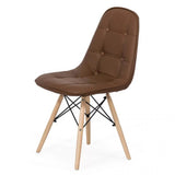 Scaun living piele buretat cadru lemn fag BUC232 Mediterana