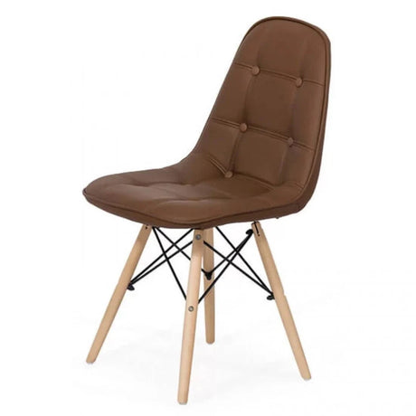 Scaun living piele buretat cadru lemn fag BUC232 Mediterana