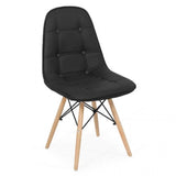 Scaun living piele buretat cadru lemn fag BUC232 Mediterana NEGRU