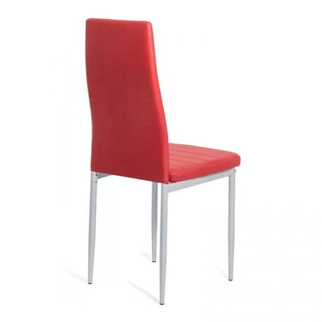 Scaun living piele buretat cadru metalic gri BUC263 Trendy