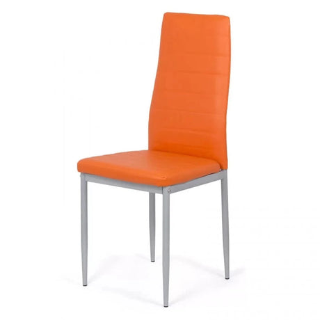 Scaun living piele buretat cadru metalic gri BUC263 Trendy