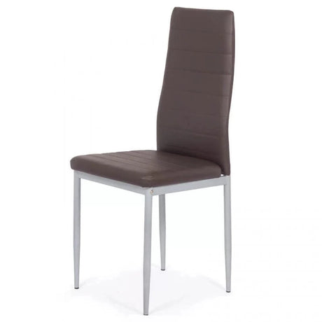 Scaun living piele buretat cadru metalic gri BUC263 Trendy
