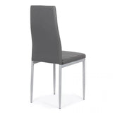 Scaun living piele buretat cadru metalic gri BUC263 Trendy