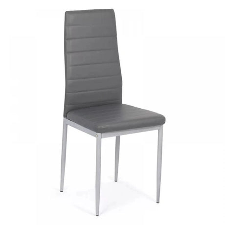Scaun living piele buretat cadru metalic gri BUC263 Trendy GRI INCHIS