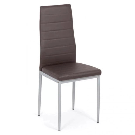 Scaun living piele buretat cadru metalic gri BUC263 Trendy MARO INCHIS