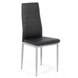 Scaun living piele buretat cadru metalic gri BUC263 Trendy NEGRU