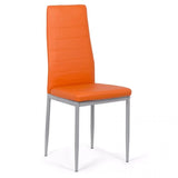 Scaun living piele buretat cadru metalic gri BUC263 Trendy PORTOCALIU