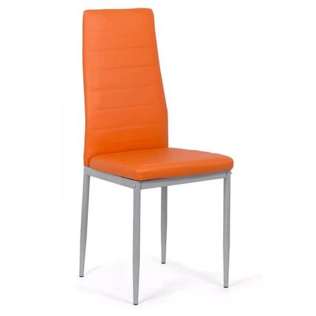 Scaun living piele buretat cadru metalic gri BUC263 Trendy PORTOCALIU