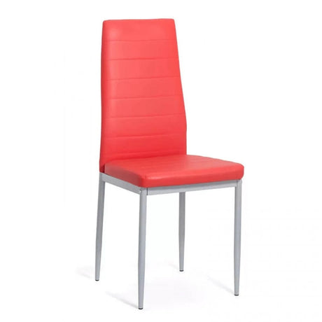 Scaun living piele buretat cadru metalic gri BUC263 Trendy ROSU