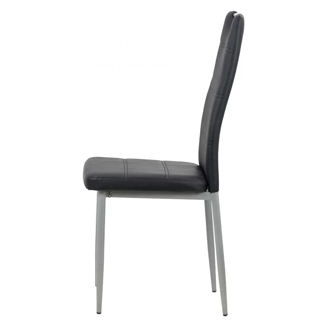 Scaun living piele buretat cadru metalic gri BUC264 Weekend