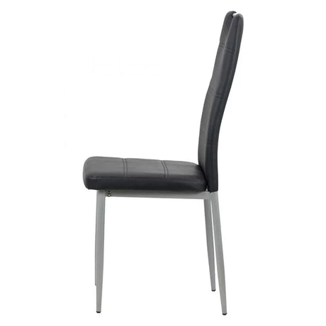 Scaun living piele buretat cadru metalic gri BUC264 Weekend