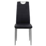 Scaun living piele buretat cadru metalic gri BUC264 Weekend