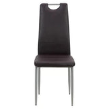 Scaun living piele buretat cadru metalic gri BUC264 Weekend