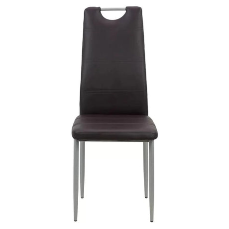 Scaun living piele buretat cadru metalic gri BUC264 Weekend