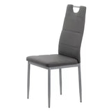 Scaun living piele buretat cadru metalic gri BUC264 Weekend