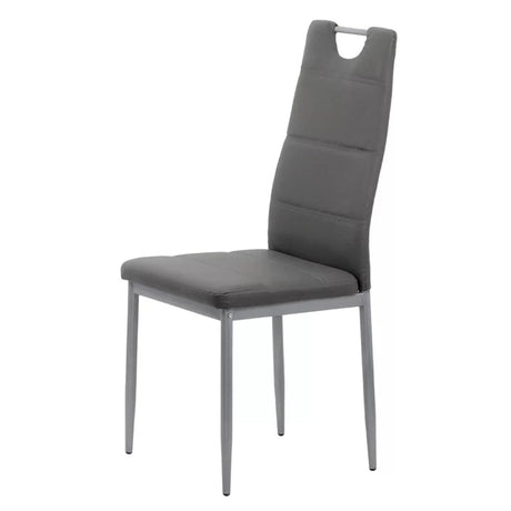 Scaun living piele buretat cadru metalic gri BUC264 Weekend