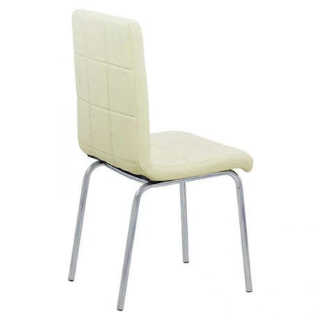Scaun living piele buretat cadru otel cromat BUC230 Garden