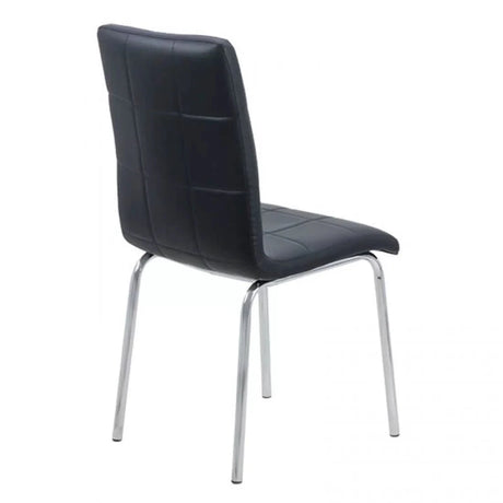 Scaun living piele buretat cadru otel cromat BUC230 Garden
