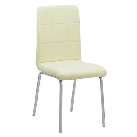 Scaun living piele buretat cadru otel cromat BUC230 Garden CREM
