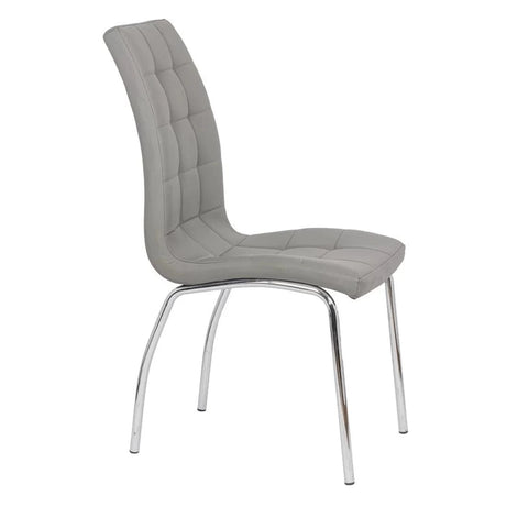 Scaun living piele buretat cadru otel cromat BUC231 Vegas